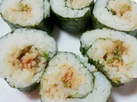 【和食料理】ふき味噌とツナのまき寿司